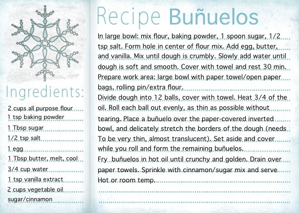 Recipe card: Bunuelos