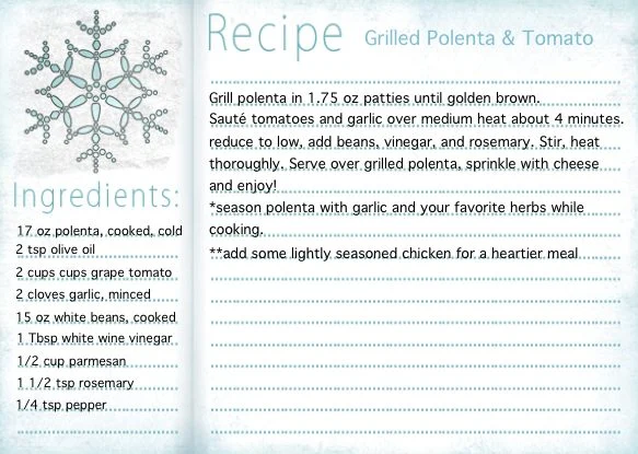 Recipe card: Grilled Polenta & Tomato