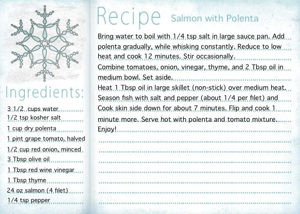 Recipe card: Salmon with Polenta