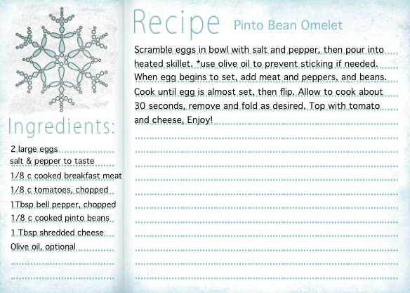 Recipe card: Pinto Bean Omelet