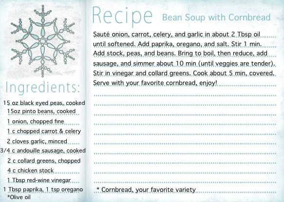 Recipe card: Bean Soup with Cornbread