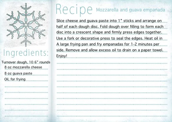 Recipe card: Mozzarella and Guava Empanadas