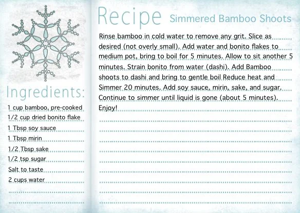 Recipe card: Simmered Bamboo Shoots