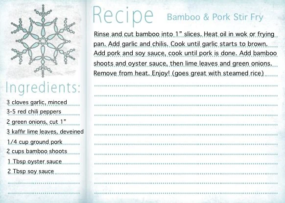 Recipe card: Bamboo & Pork Stir Fry